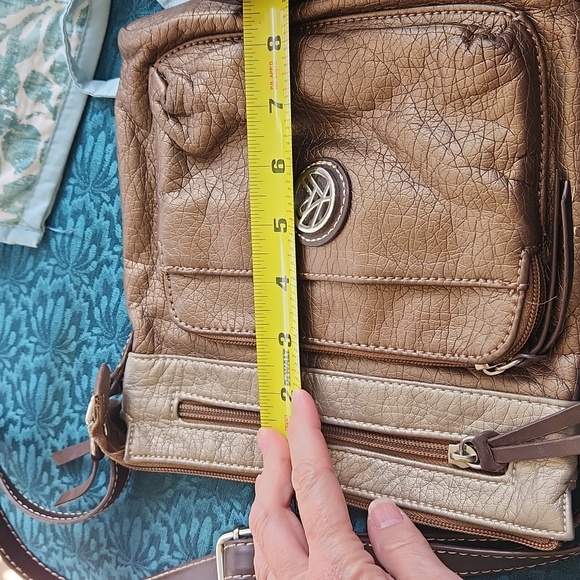 Crossbody brown and light tan color very soft in EUC. - Picture 3 of 6